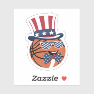 Basketball Lover USA Flag Patriotic Basketball