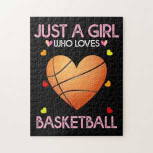 Basketball Lover Women Gift Just A Girl Who Loves Jigsaw Puzzle