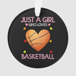 Basketball Lover Women Gift Just A Girl Who Loves Ornament
