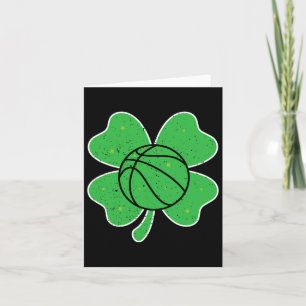 Basketball Lovers Clove St Patricks Day Kids Card