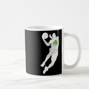 Basketball Lovers Green Shamrock Leaf St Patricks Coffee Mug