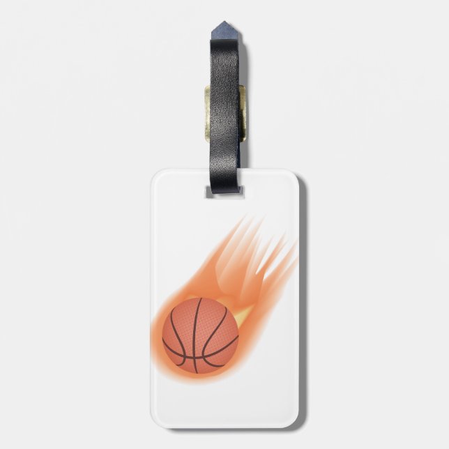 basketball luggage tag (Back Vertical)