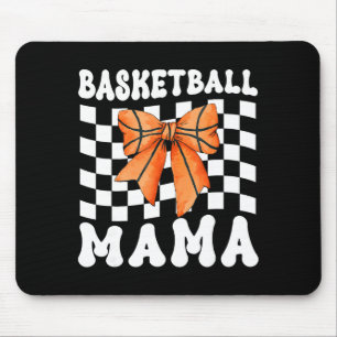 Basketball Mama Coquette Bow Game Day Funny Srts _ Mouse Pad