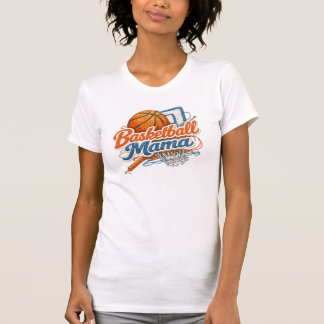 Basketball Mama Retro Patch Style Shirt