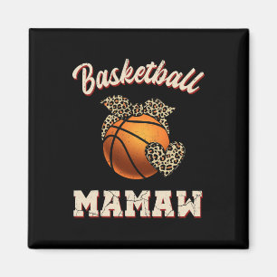 Basketball Mamaw Bandanna Leopard Heart Fans Mothe Magnet