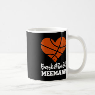Basketball Meemaw Fun Basketball Heart Grandma Mee Coffee Mug