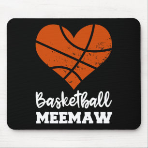 Basketball Meemaw Fun Basketball Heart Grandma Mee Mouse Pad