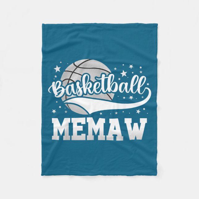 Basketball memaw  fleece blanket (Front)