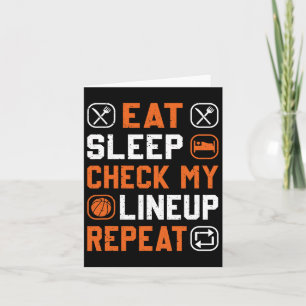 Basketball Men Boy Check My Line Up Basketball Pla Card