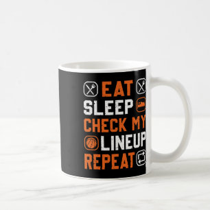Basketball Men Boy Check My Line Up Basketball Pla Coffee Mug