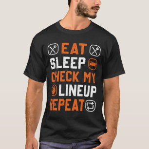 Basketball Men Boy Check My Line Up Basketball Pla T-Shirt