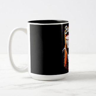 Basketball Men Women Kids Halloween Skeleton Two-Tone Coffee Mug