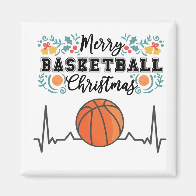 Basketball Merry Christmas with Ball  Magnet (Front)