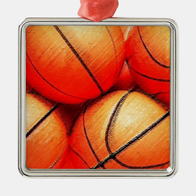 Basketball Metal Ornament (Front)
