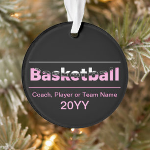 Basketball Minimalist Geometric Arch Ornament