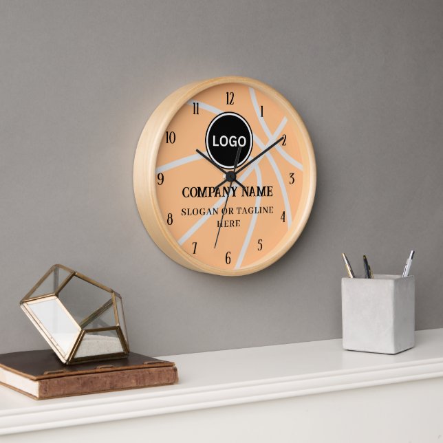 Basketball Modern Business Logo Clock (Office)