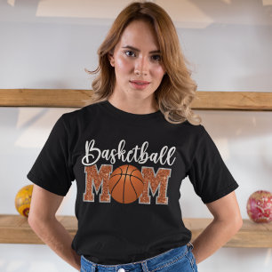 Basketball Mom É bright Orange text T-Shirt