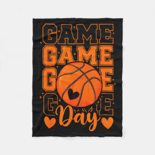 Basketball mom game day funny basketball player fleece blanket