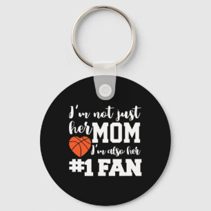 Basketball Mom Number One Fan Basketball Mothers J Key Ring