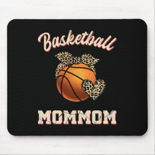 Basketball Mommom Bandana Leopard Heart Fans Mothe Mouse Pad
