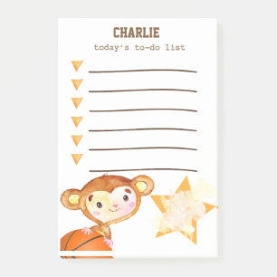 Basketball Monkey Task List Post-it Notes