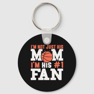 Basketball Mother Number 1 Fan - Basketball Mum  Key Ring