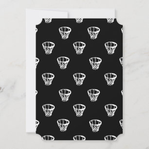 Basketball Motif Print Pattern Card