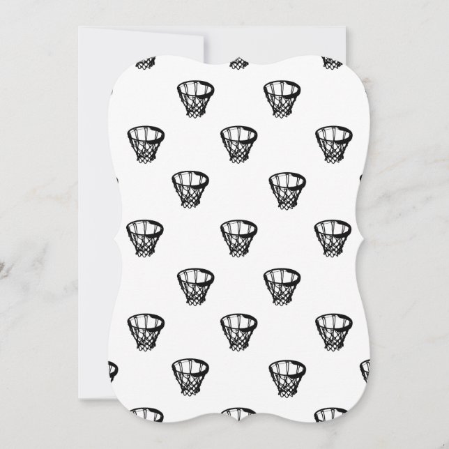 Basketball Motif Print Pattern Card (Front)