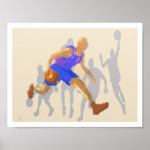 Basketball Moves Art Poster