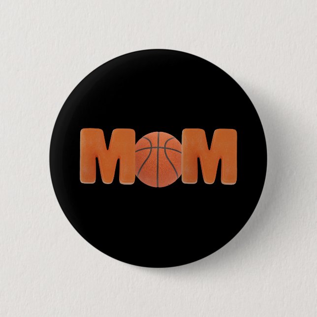 Basketball Mum 6 Cm Round Badge (Front)
