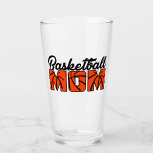 Basketball Mum and Name Glass