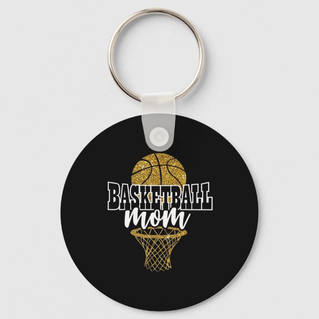 Basketball Mum Basket Hoop  Key Ring (Front)
