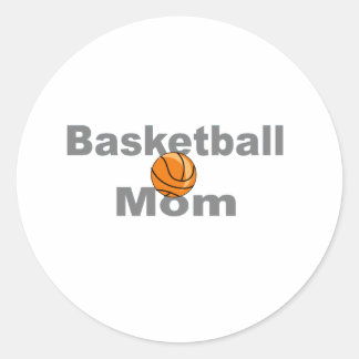 BasketBall Mum Classic Round Sticker