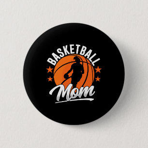 Basketball Mum Coach Match Player Team Mother Momm 6 Cm Round Badge