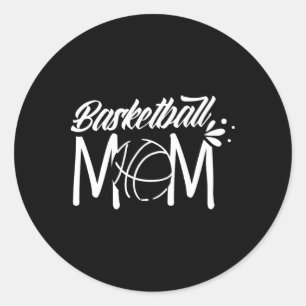 Basketball Mum Coach Team Player Match Mother Momm Classic Round Sticker