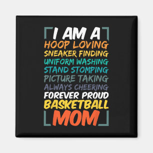Basketball Mum Coach Wife Fun Proud Team Player Mo Magnet