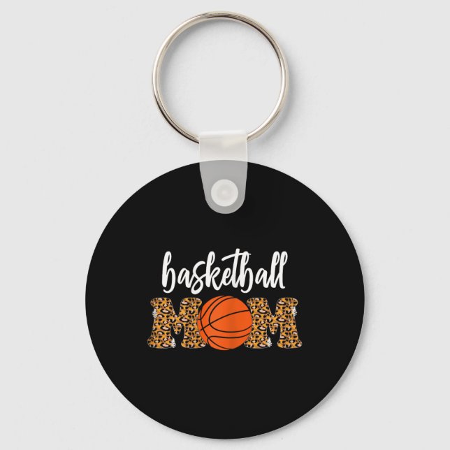 Basketball Mum Cute Leopard Basketball Gifts for M Key Ring (Front)