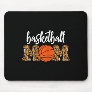 Basketball Mum Cute Leopard Basketball Gifts for M Mouse Pad