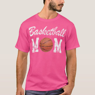 Basketball Mum Cute Novelty Distressed (2) T-Shirt