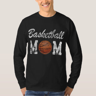 Basketball Mum Cute Novelty Distressed T-Shirt