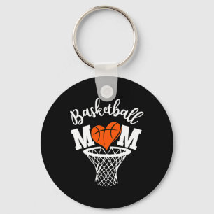 Basketball Mum Cute Novelty Distressed Women Mothe Key Ring