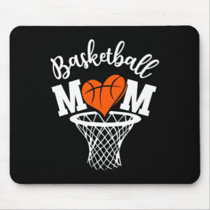 Basketball Mum Cute Novelty Distressed Women Mothe Mouse Pad