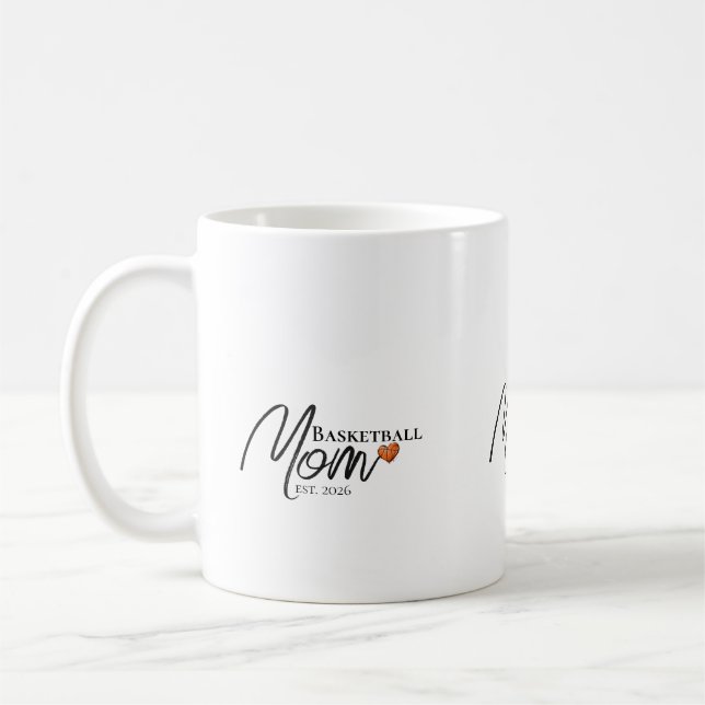 Basketball Mum Established Gift  Coffee Mug (Left)