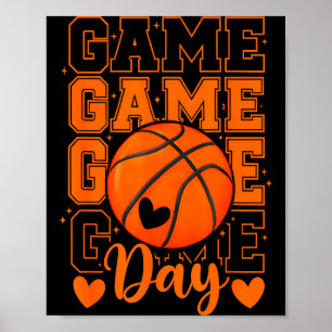 Basketball mum game day funny basketball player poster