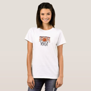 Basketball Mum Hoop Orange Polka Dot Custom T-Shirt