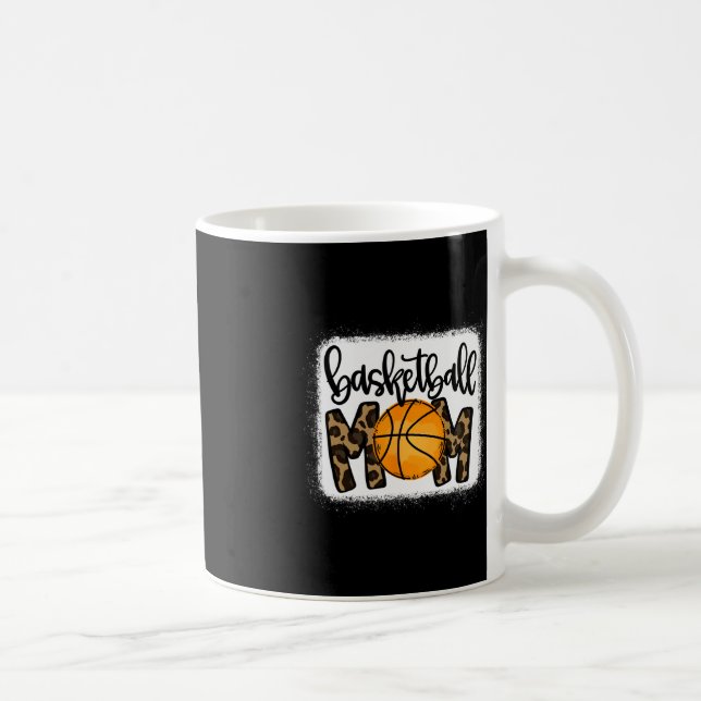 Basketball Mum Leopard Basketball Mama  Coffee Mug (Right)