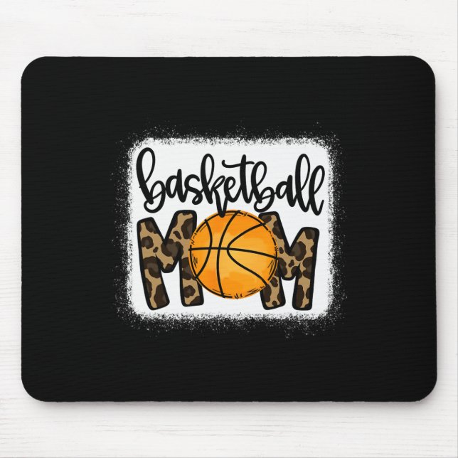 Basketball Mum Leopard Basketball Mama  Mouse Pad (Front)