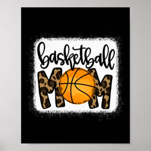 Basketball Mum Leopard Basketball Mama  Poster