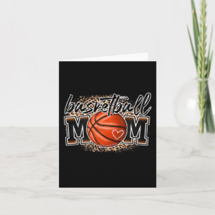 Basketball Mum Leopard Basketball Senior Mum 2023 Card