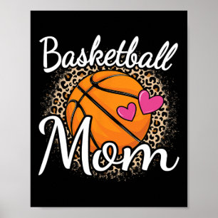 Basketball Mum Leopard Print Basketball Women Mama